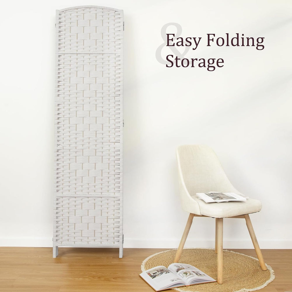 RHF Room Divider Panel,Partition Room Dividers,4Panel Privacy Screen,White
