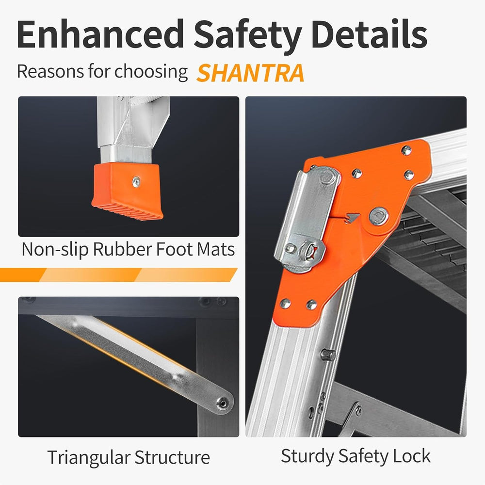 SHANTRA Multifunctional & Adjustable Work Platform with 330 lbs Capacity,...