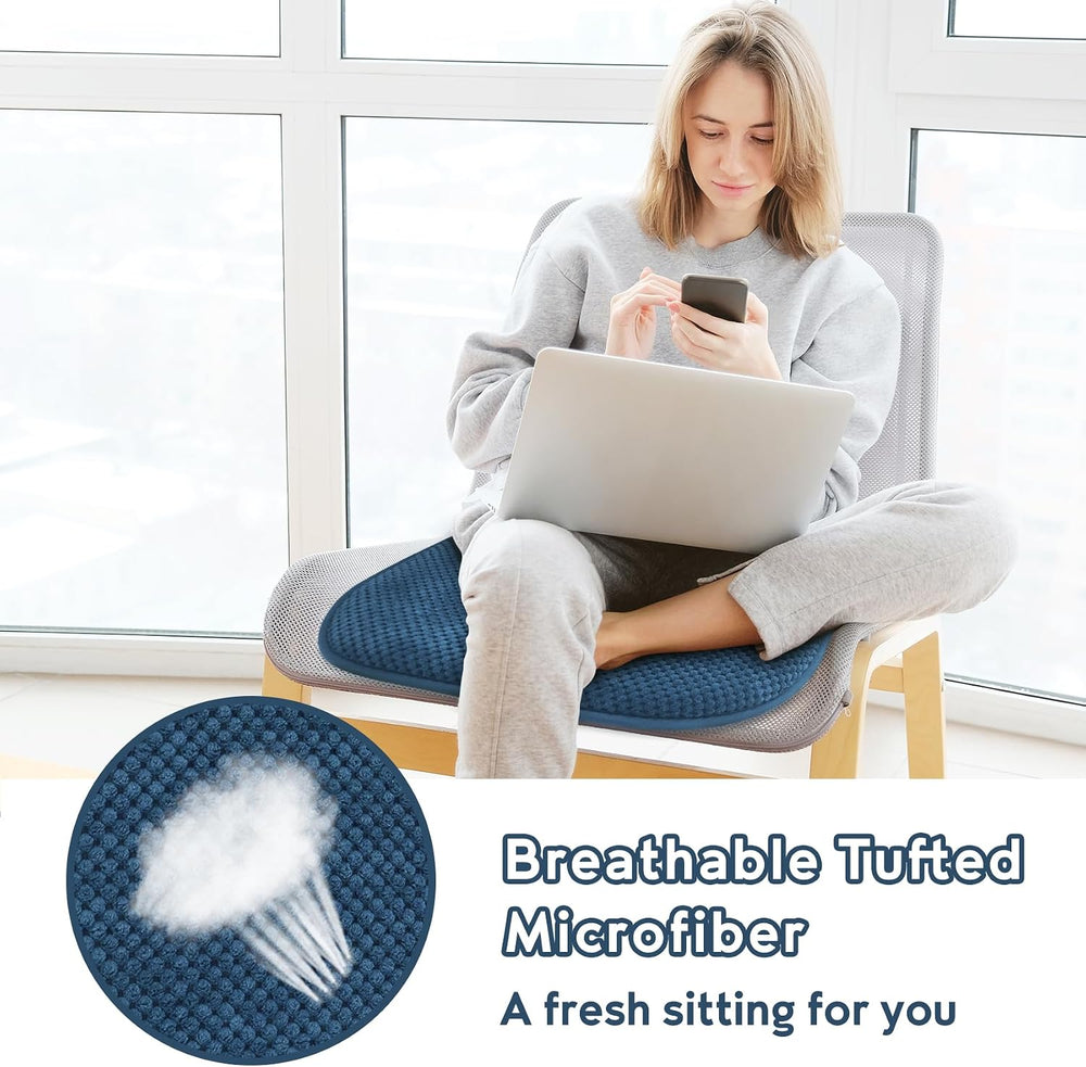Blue Foam Seat Cushions Kitchen Chairs Pads for Dining Chairs Non Slip Patio ...