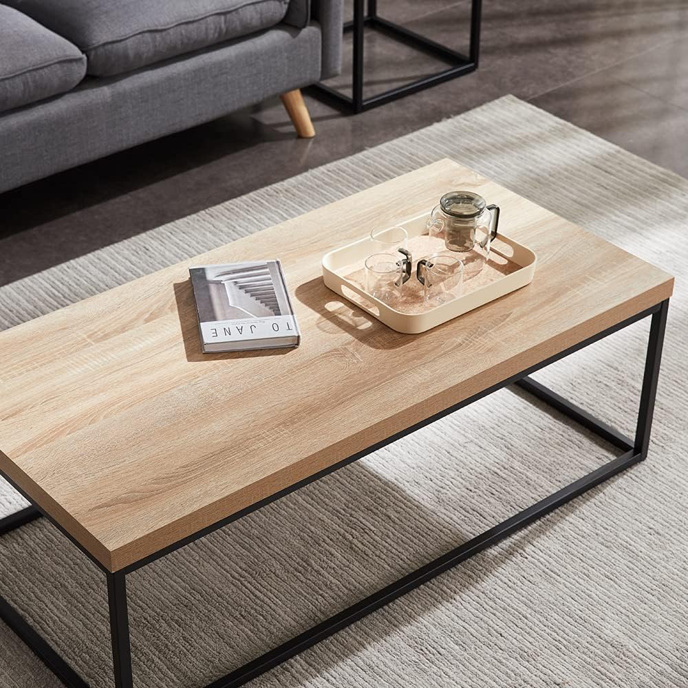 CENSI Natural Oak Coffee Table/Center Table, 47-Inch