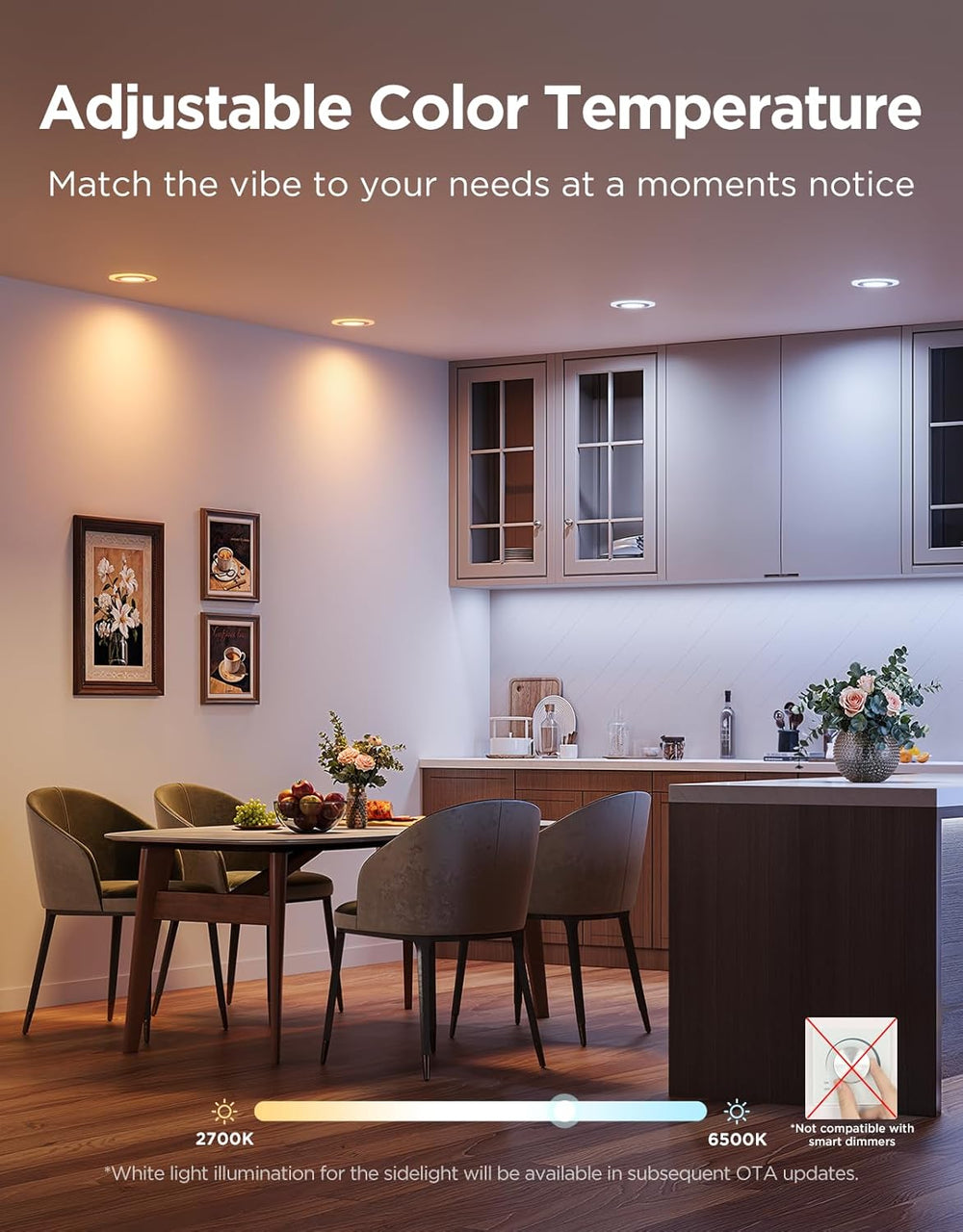 Govee Smart Recessed Lighting 6 Inch, LED Recessed Light 1100LM, 4 Pack