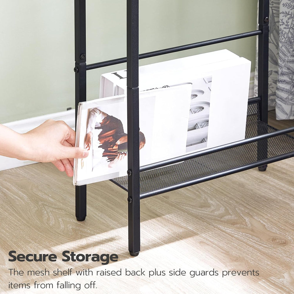 HOOBRO Small Narrow Side Table with Charging Station Set of 2, Skinny End Tab...