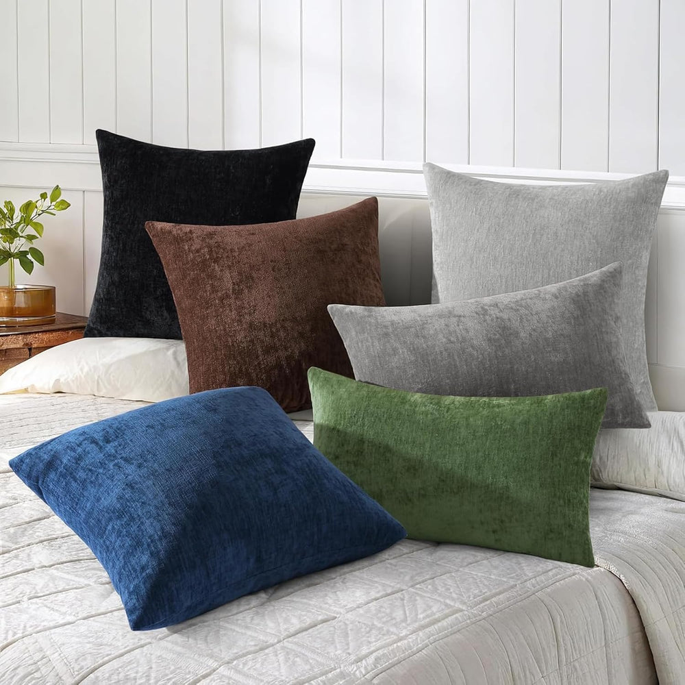 decorUhome Christmas Dark Grey Throw Pillow Covers 26X26 Set of 2