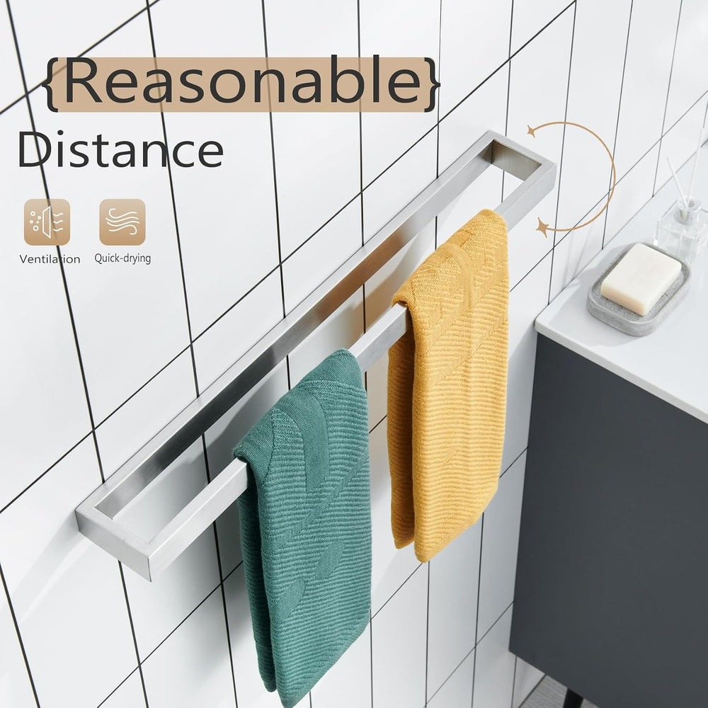 KOKOSIRI Towel Bar Brushed Nickel Bath Towel Hanger Holder 20-Inch Kitchen Ra...