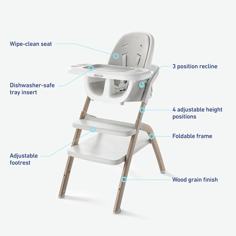Graco EveryStep Slim 6-in-1 Convertible Highchair, Misty