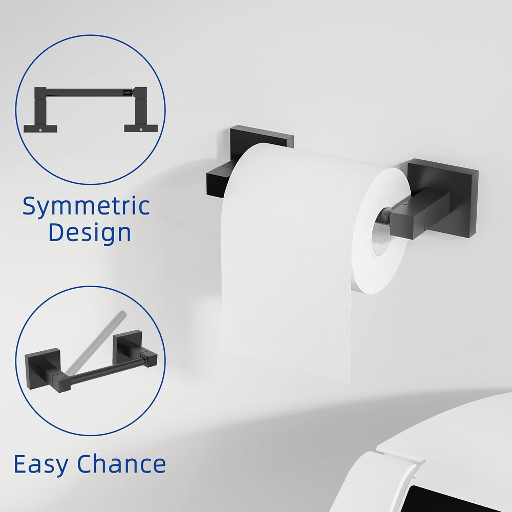 RUACQ Bathroom Accessories, 3-Piece Bathroom Hardware Set, Matte Black