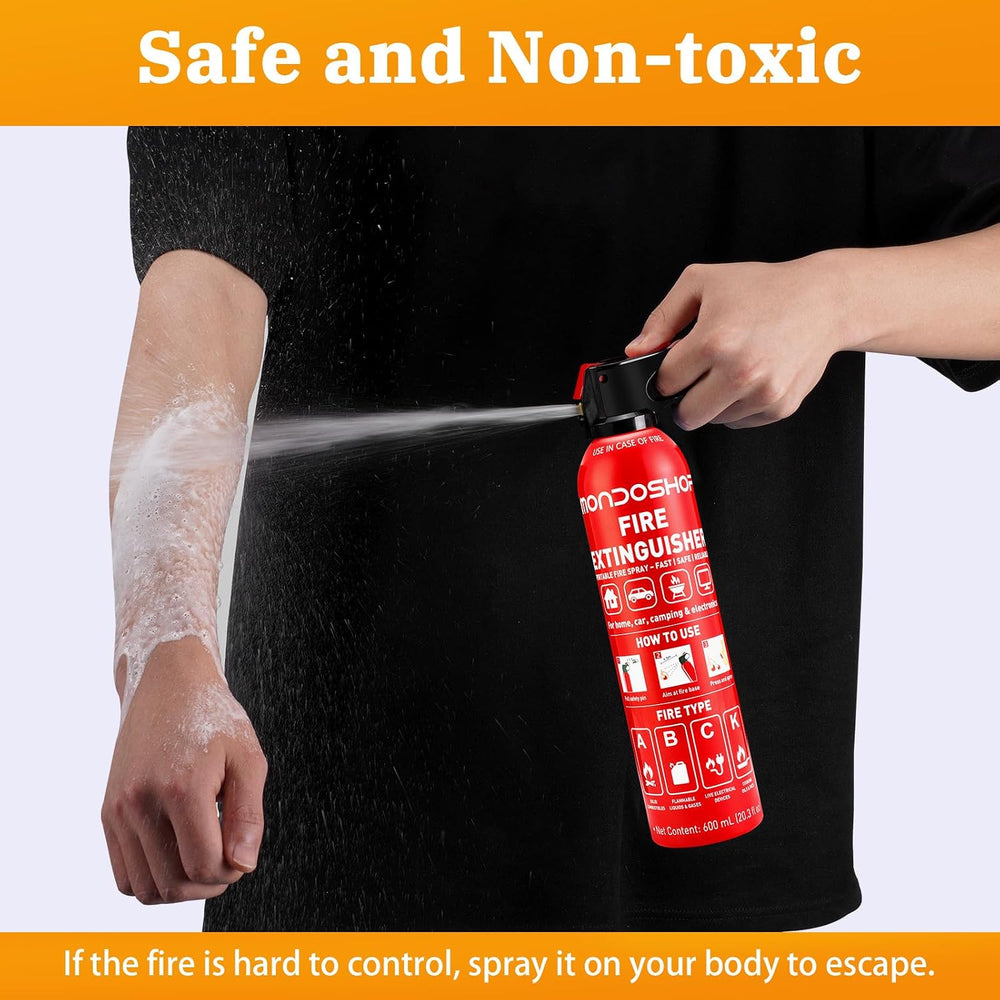 Portable Small Fire Extinguisher for Home and Car (600ML, 2Pack)