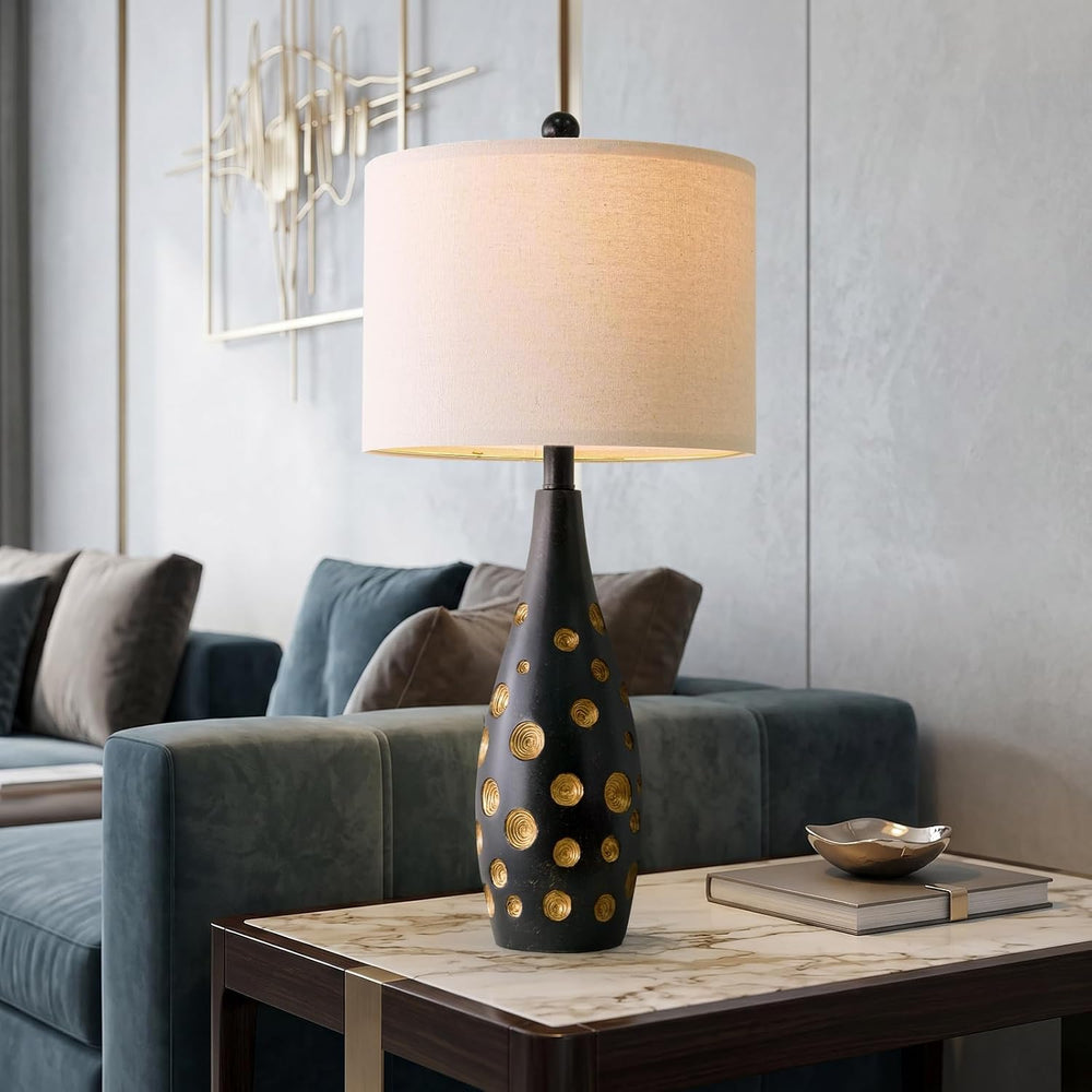 BOBOMOMO 26” Table Lamps Set of 2 for Living Room Bedroom, Modern Gold Accent...