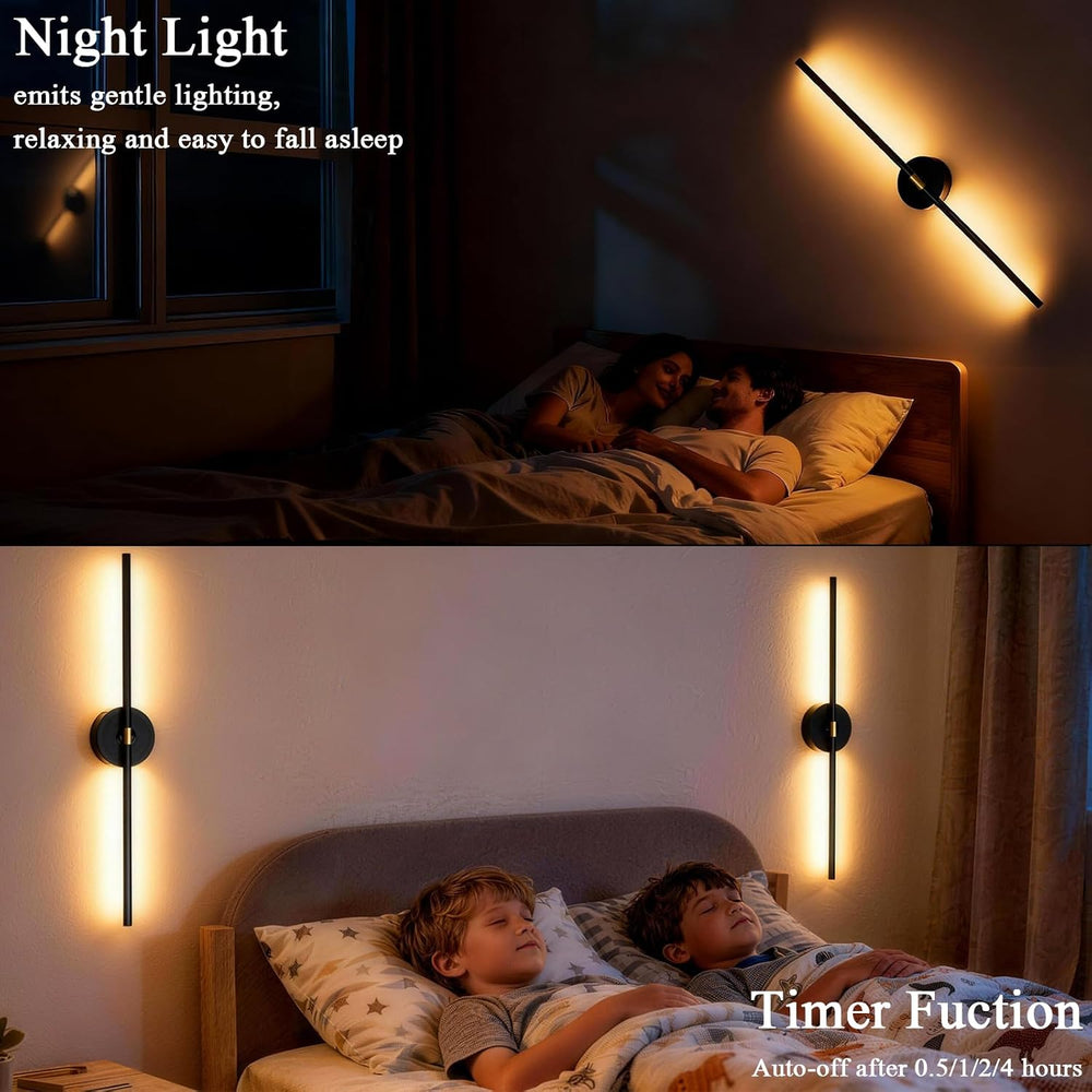 Battery Operated Wall Sconce Set of 2: 10000mAh Wireless Sconces Rechargeable...