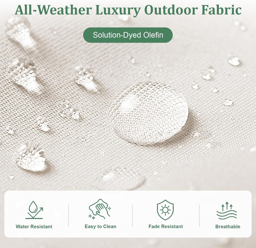 Outdoor Chair Cushions 22 x 24 x 6 Inch, 100% Olefin Patio Furniture Cushions...
