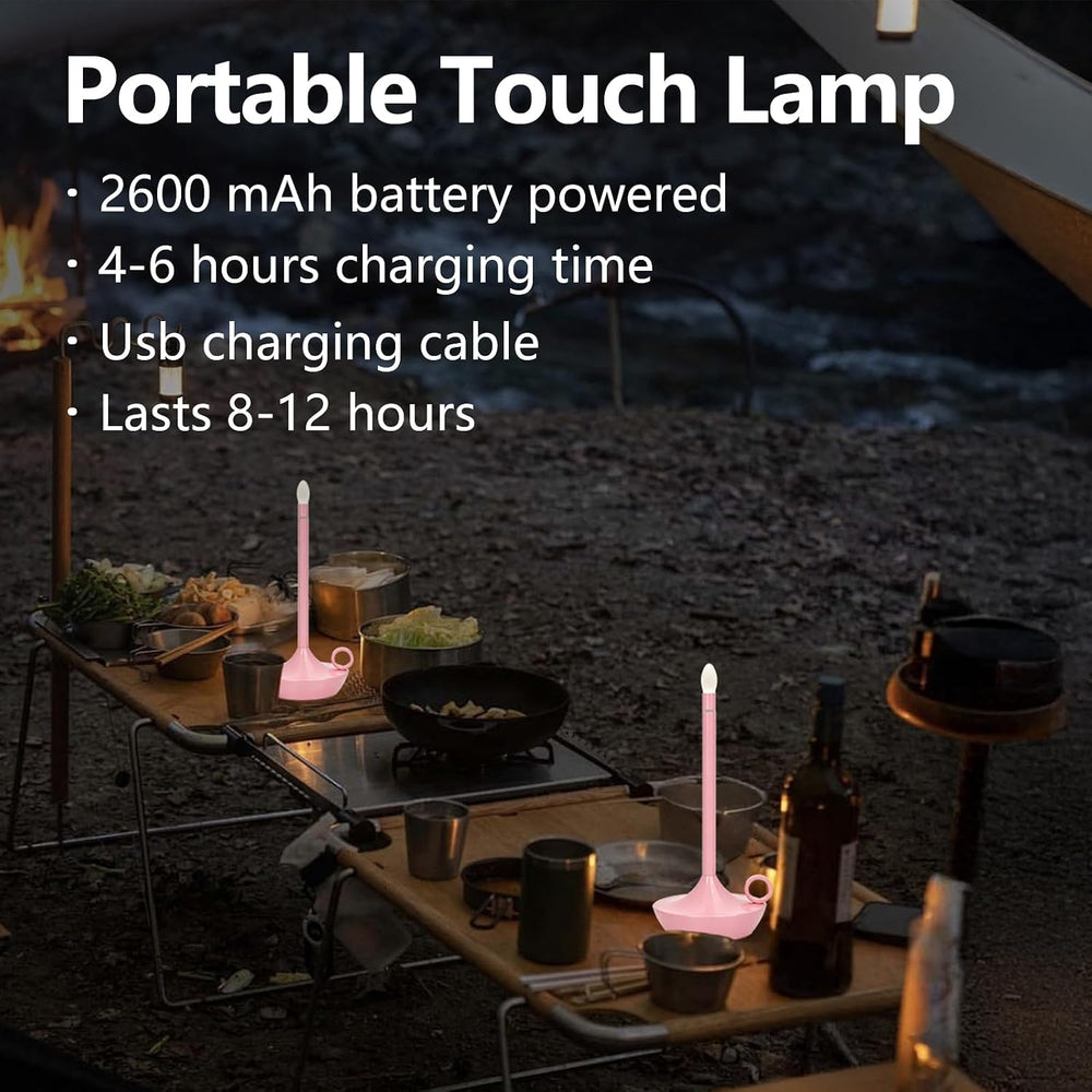 Cordless Table Lamp, Rechargeable LED Table Light, Portable Touch Dimmable (P...