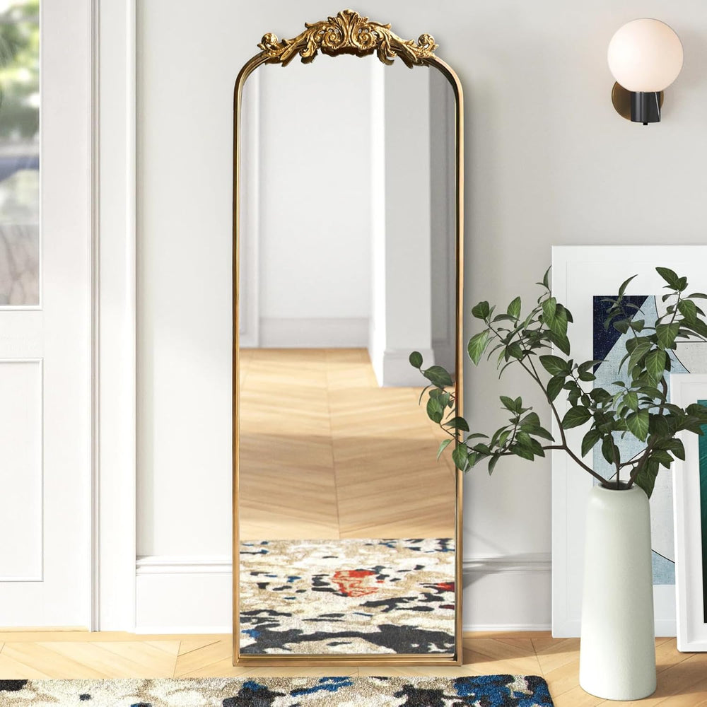 HQiJun Full Length Wall Mirror Decorative Full Body Mirrors Traditional Antiq...