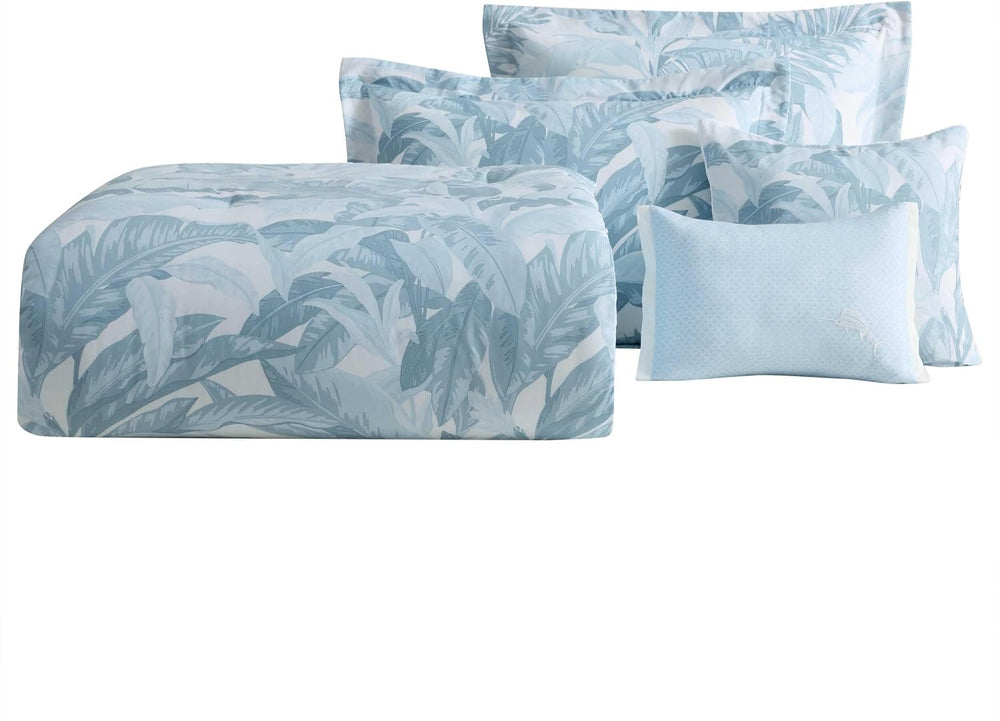 Tommy Bahama - Queen Comforter Set with Shams & Bonus Throw Pillows
