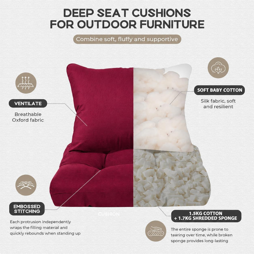 20x20 Outdoor Seat Cushions Set of 2