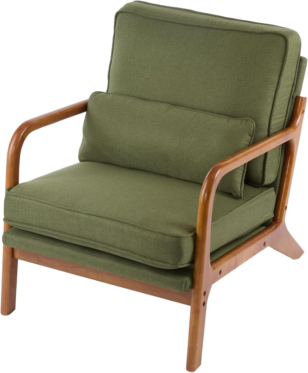 Karl home Mid-Century Modern Accent Reading Chair, Green