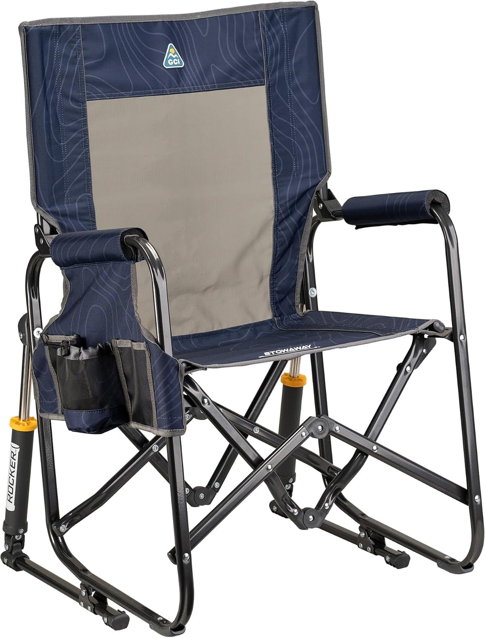 GCI Outdoor Stowaway Rocker - Navy Topo