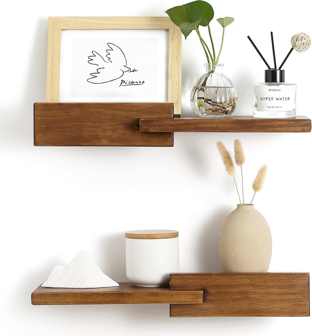 GRID FORTE 2 Pack Modern Reversible Wall Floating Shelves