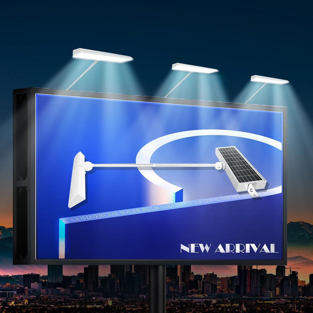 Solar Sign Lights Outdoor, 210led 3699 Lumen Solar Sign Light, 8000mAh Billbo...