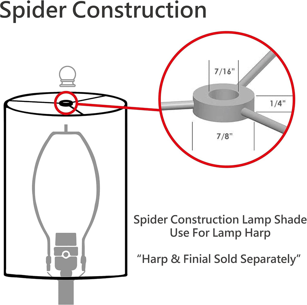 Aspen Creative 30216A Transitional Bell Shaped Spider Construction Lamp Shade...