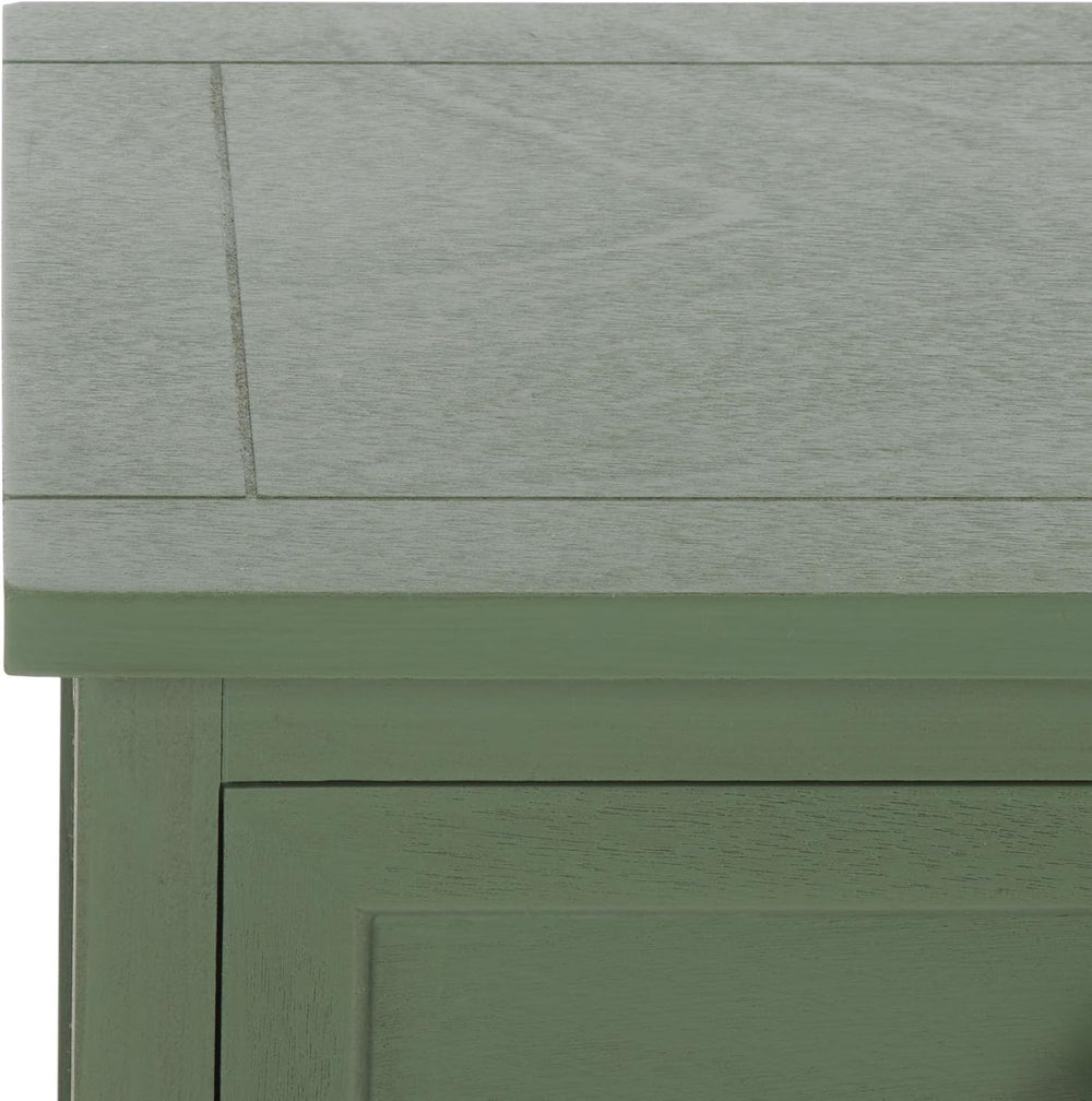 SAFAVIEH Furniture - Carrie 3-Shelf Side Table - Dusty Green - Solid Wood - F...