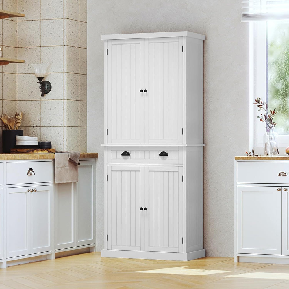 ARTPOWER 72" Pantry Storage Cabinet with Door Shelves