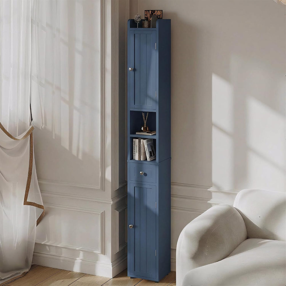 ChooChoo Narrow Bathroom Storage Cabinet with Adjustable Shelves and Drawer