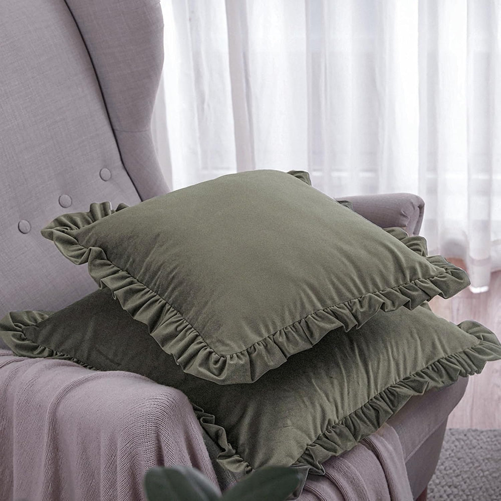 bilin gaier Designer Velvet Solid Throw Pillow Cover,Set of 2,22"x22"