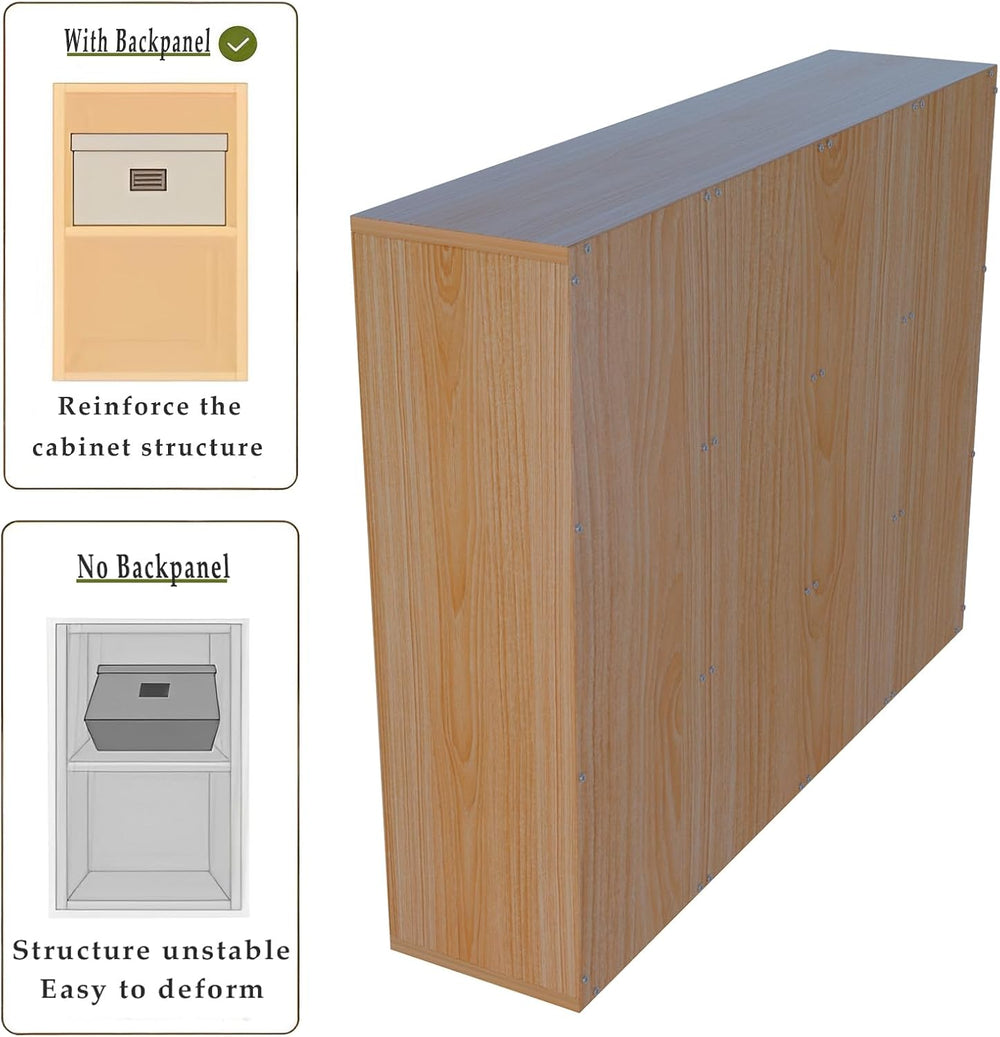 OSCHF 12-Cube Storage Shelf Bookcase, Oak