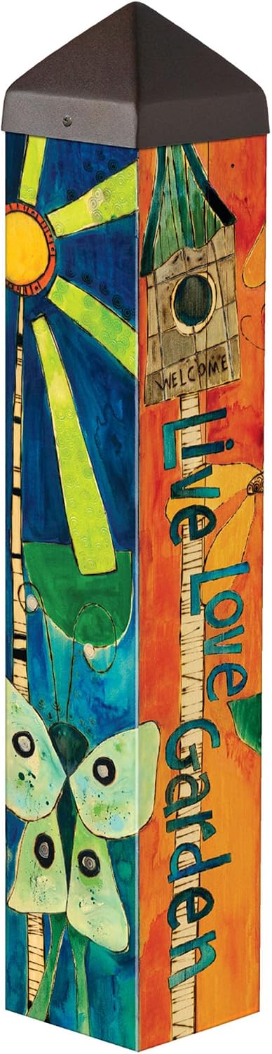 Studio M Art Pole, PVC Weather Resistant Pole with Vinyl Bowl 20 inches Tall ...