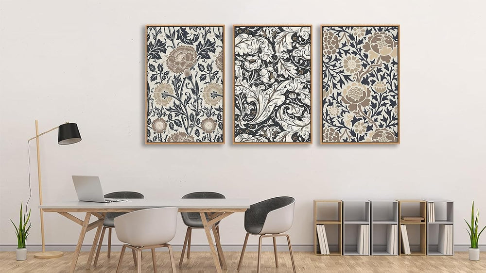 Large William Morris Flowers Wall Art, Retro Floral Pictures, 32"X48&quo...