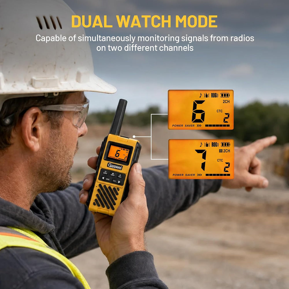 Gaswei G1Pro+ IP67 Waterproof Walkie Talkies Long Range - 2 Pack
