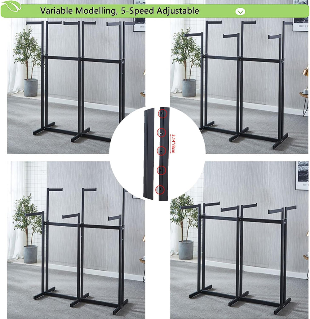 Floor Standing Metal Garment Rack - Heavy Retail Display Racks With Wheels