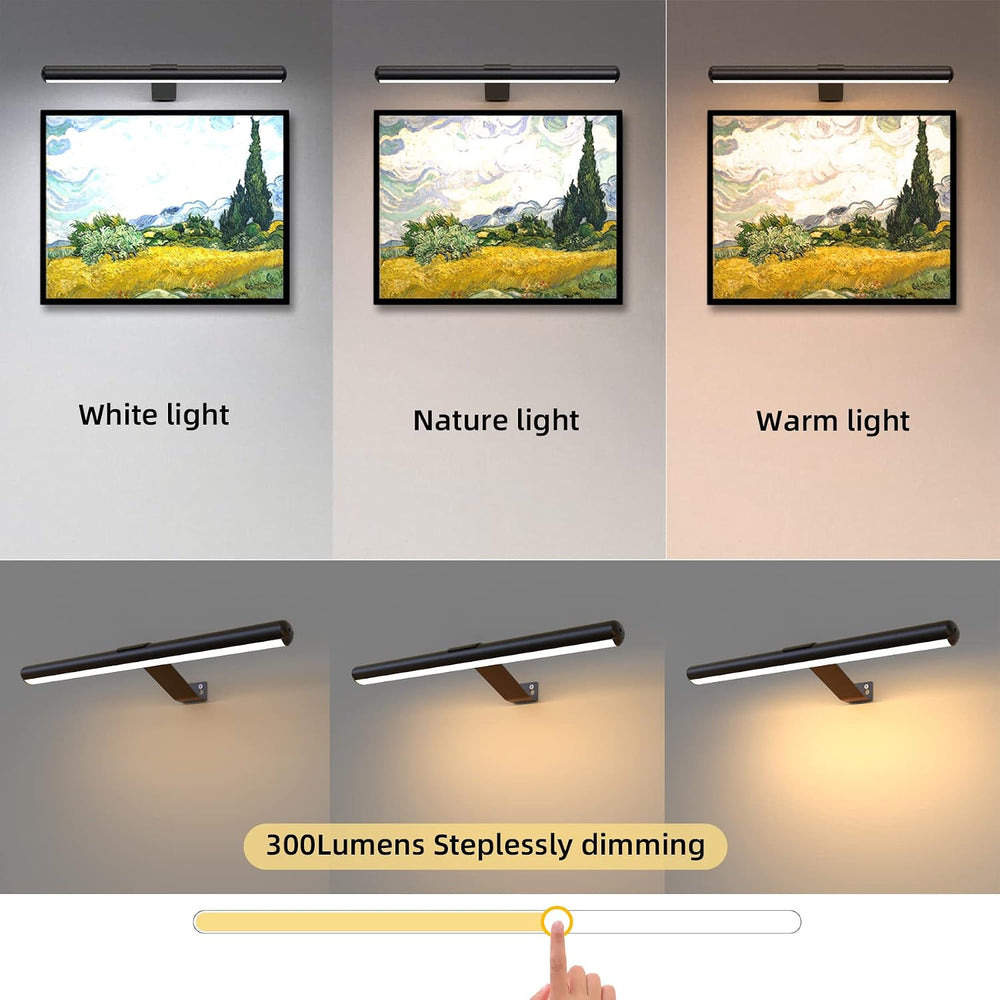 22'' Metal Art LED Display Light with 400LM, 3 Colors, Dimmable, Time...