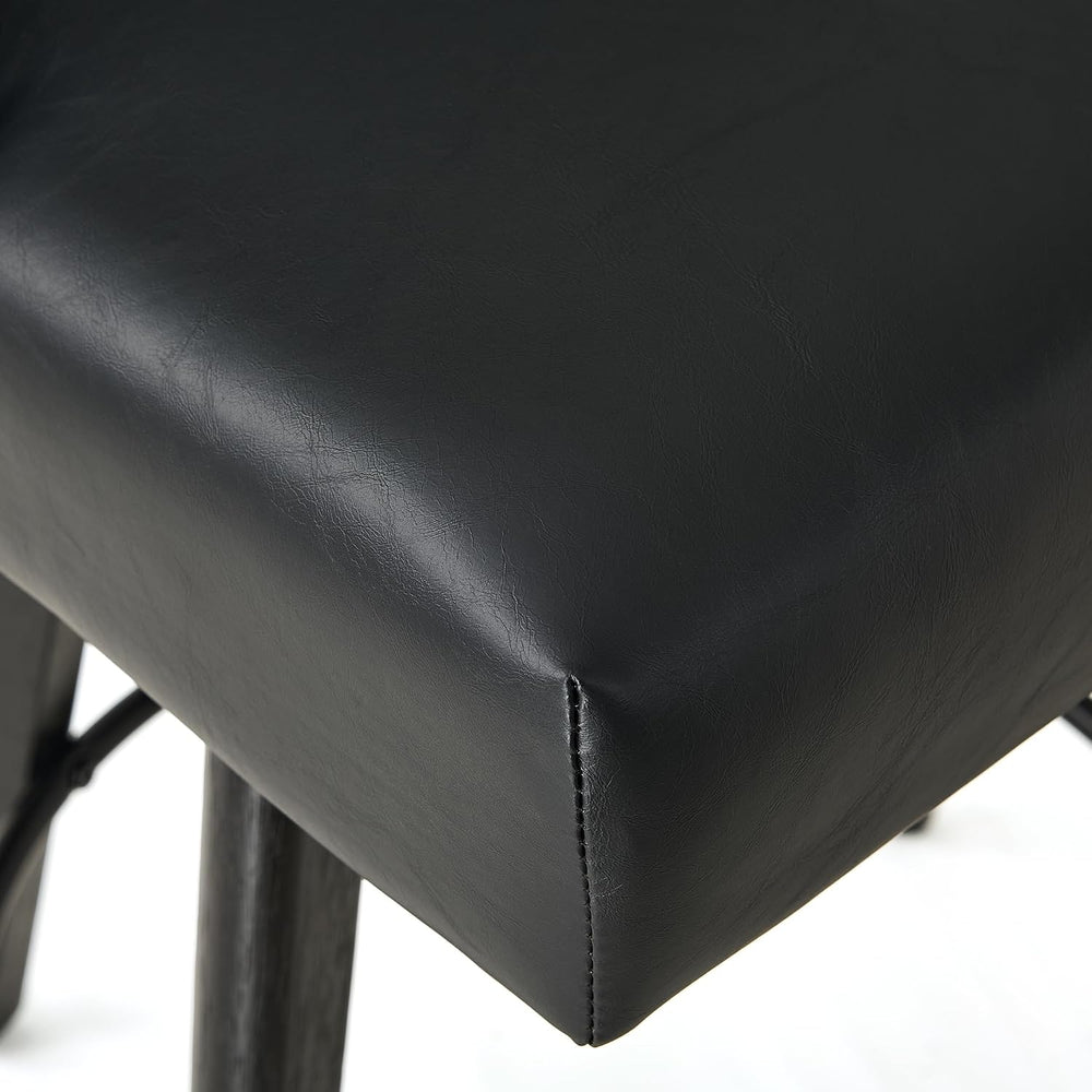 26" Counter Height Swivel Bar Stools, Set of 2, Black