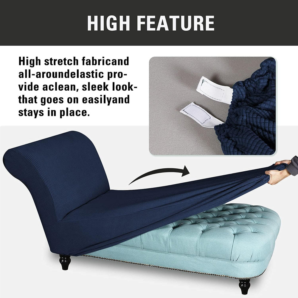 Armless Lounge Chaise Slipcover, Stretch Chaise Chair Covers for Living Room ...