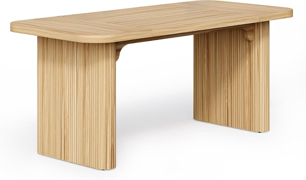 LITTLE TREE 62-Inch Home Office Computer Desk, Large Writing Desk with Textur...