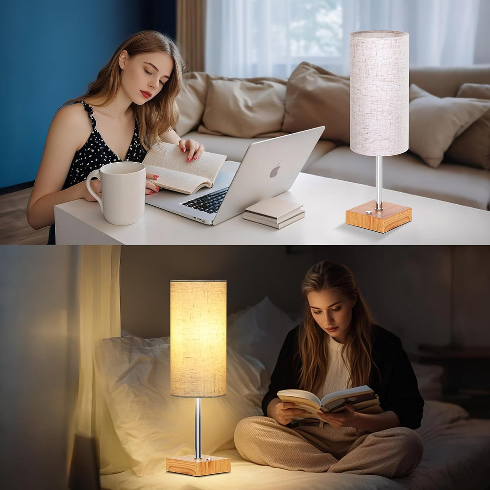 Cordless Table Lamp with Dimmable, Rechargeable 3 Modes Battery Powered Bedsi...
