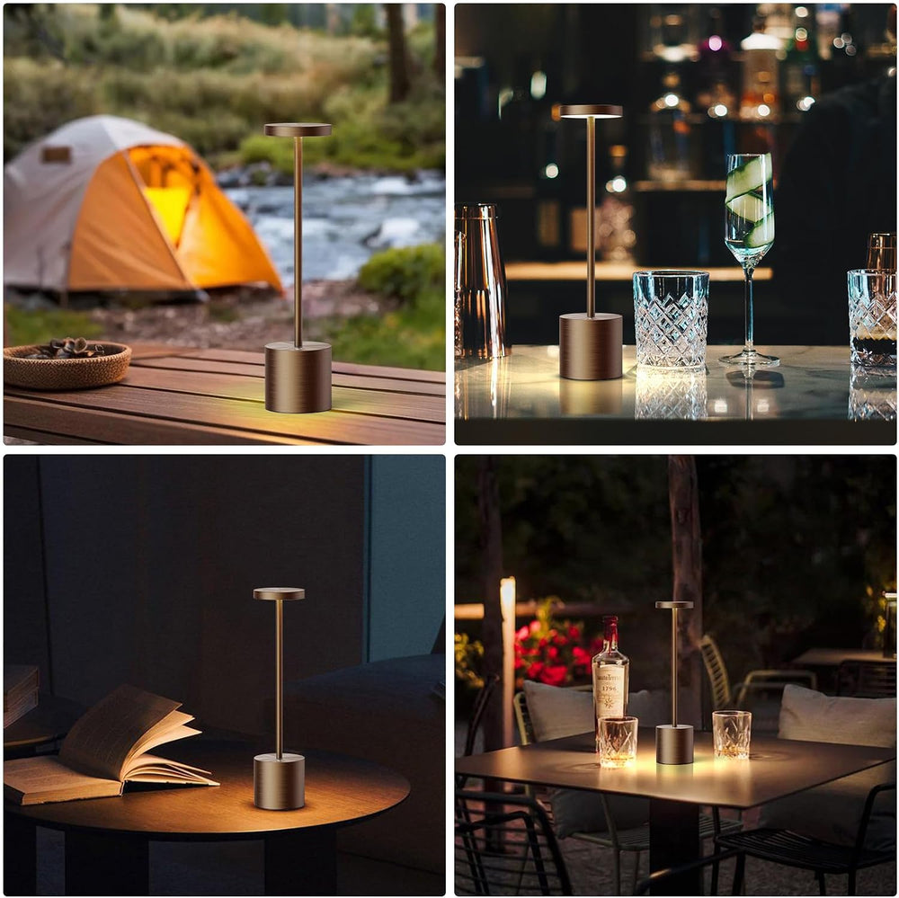 LED Cordless Table Lamp Rechargeable,Battery Powered Outdoor Lights