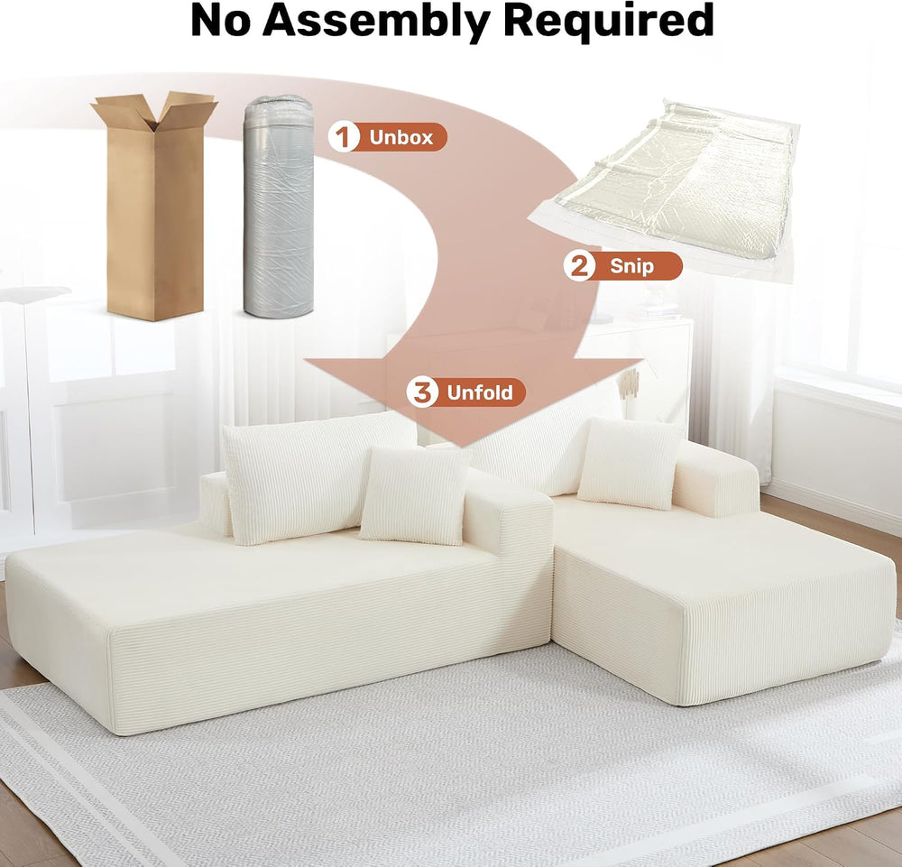 81" Oversized Chaise Lounge Chair Indoor,Boneless Sectional Double Chais...