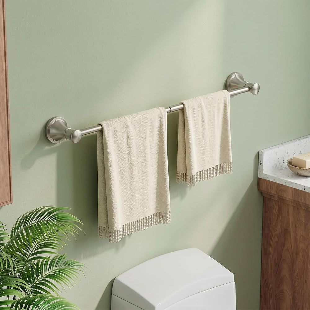 BESy Towel Racks for Bathroom Wall Mounted Bath Towel Bar Brushed Nickel