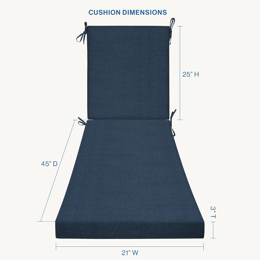 Honeycomb Outdoor Essentials Chaise Cushion for Patio Furniture, 21 x 70