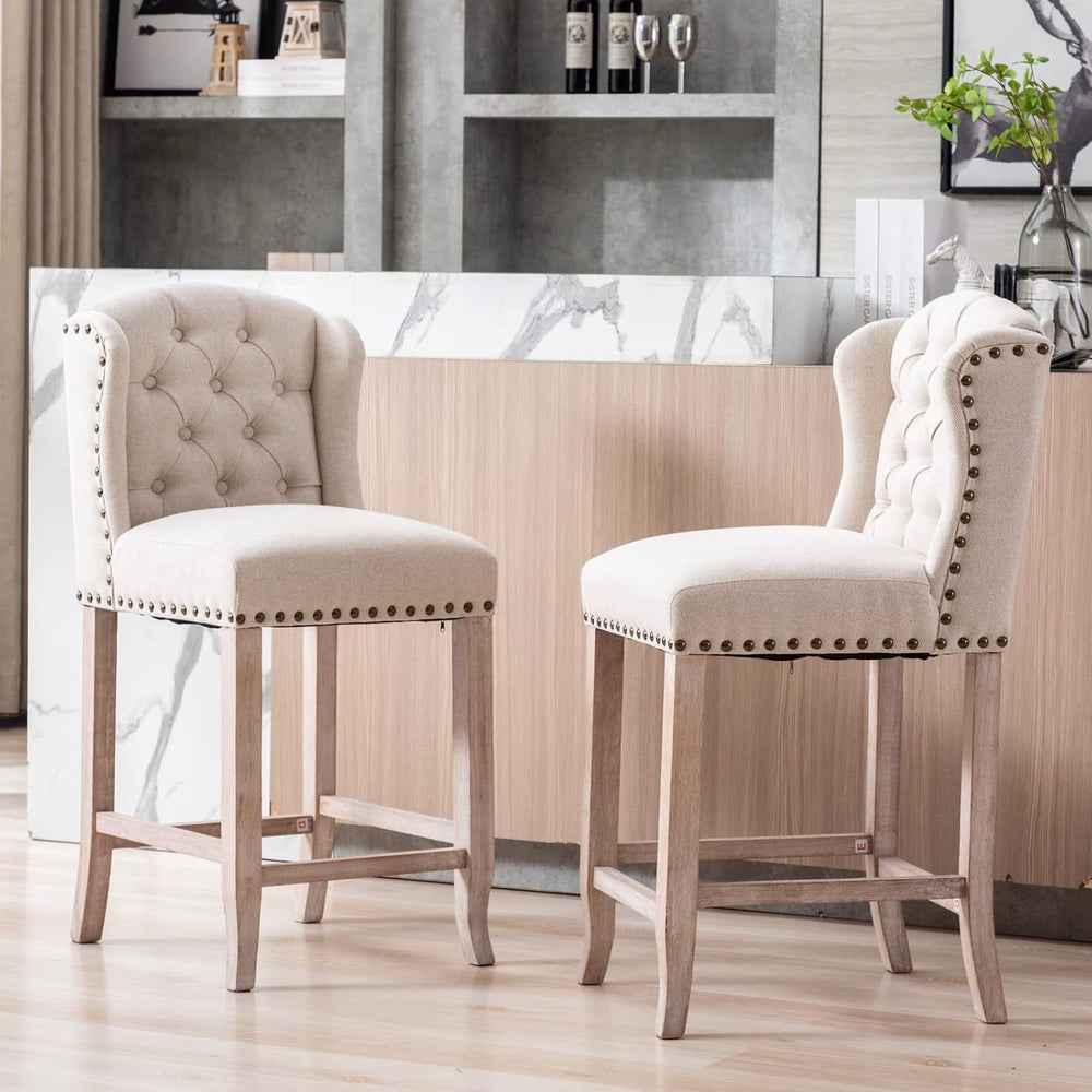 HEAH-YO Modern Counter Stools Set of 4, 26 Inches Counter Height Bar Stools w...