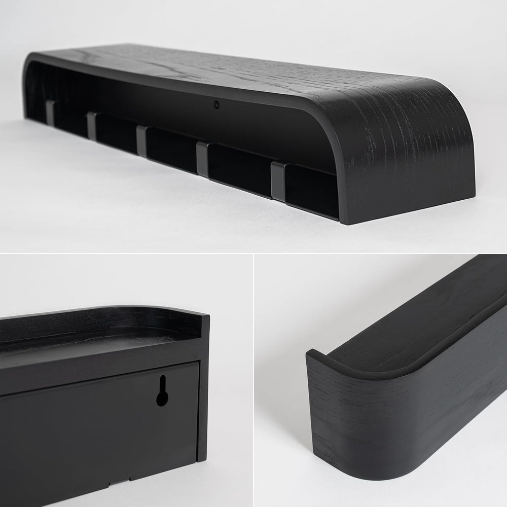 Kazai. Wall-Mounted Coat Rack 'Toke' - Modern Design Coat Rack with H...