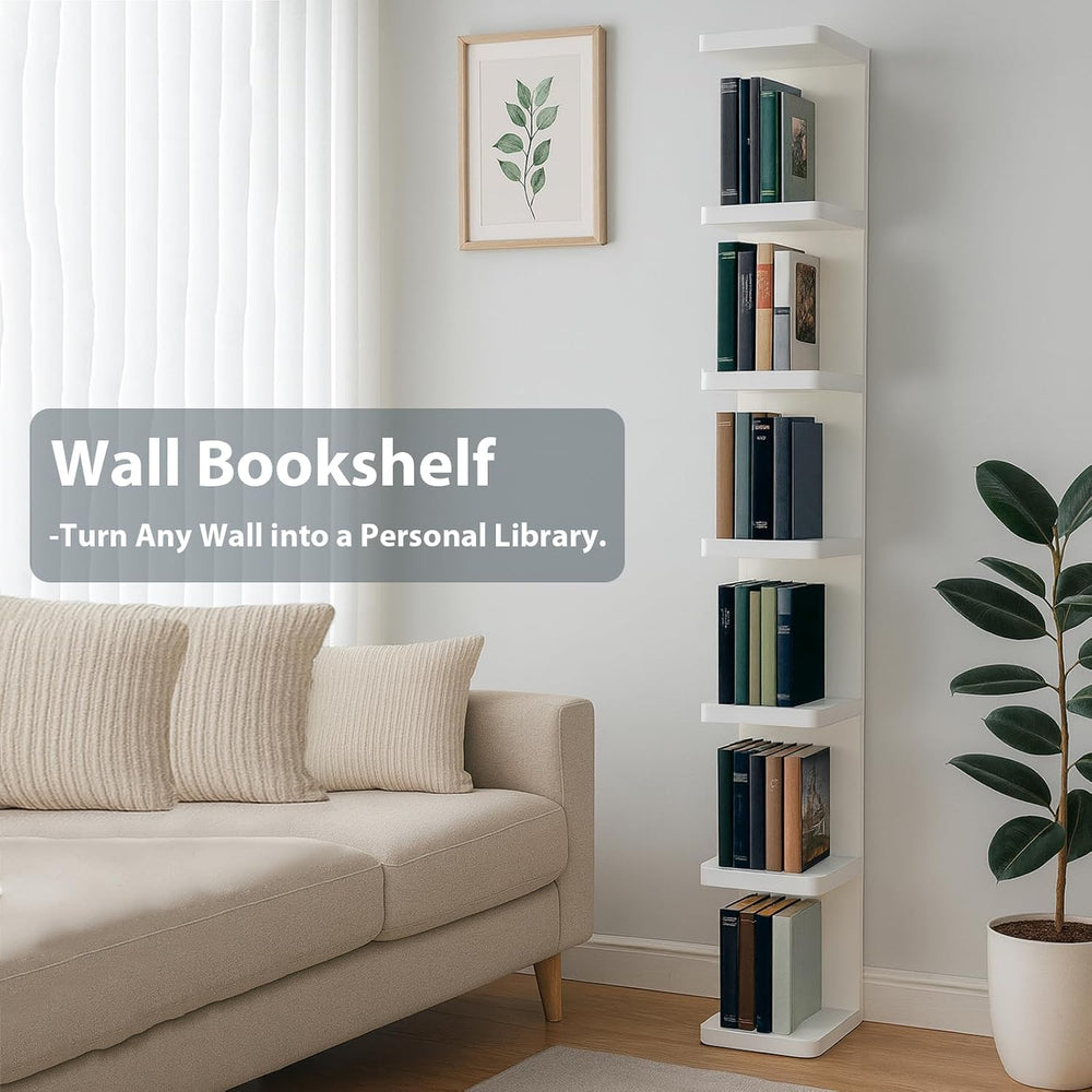 LitaEther Versatile 7 Tier Wall Shelf Unit,White Lack Wall Shelf,Display Floa...