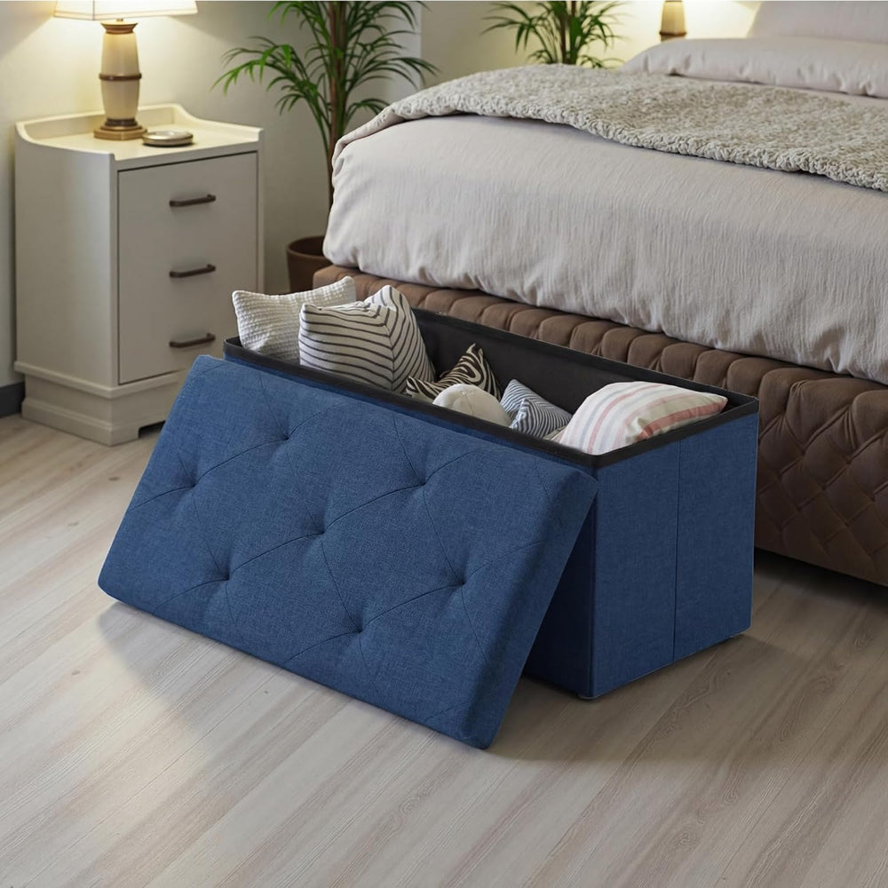 Sweetcrispy 30 Inch Storage Ottoman Bench, Spacious Ottoman with Storage