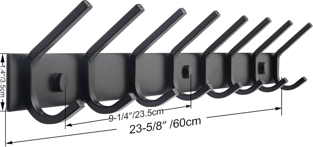 WEBI Coat Rack Wall Mounted,8 Coat Hooks for Hanging Coats,24" Heavy Dut...