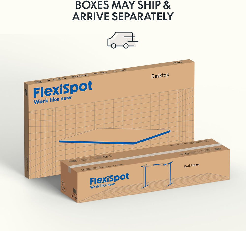 FLEXISPOT EN1 48"x30" One-Piece Standing Desk, Gray Wood