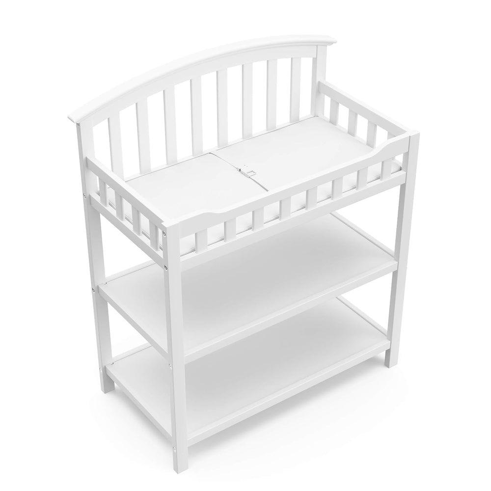 Graco Changing Table with Water-Resistant Changing Pad, White