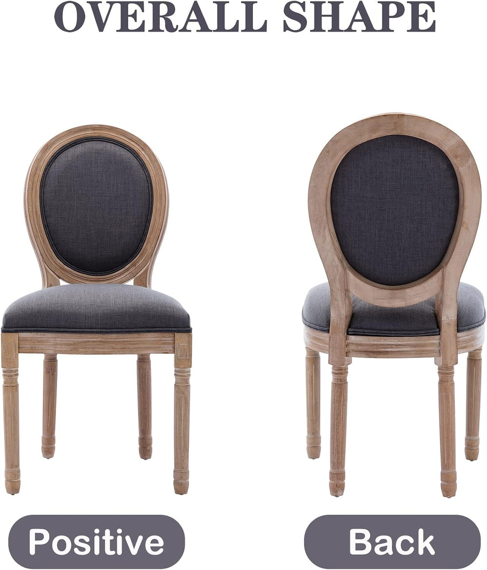 Nrizc French Country Dining Chairs Set of 4, Farmhouse Dining Chairs, Wood Ro...