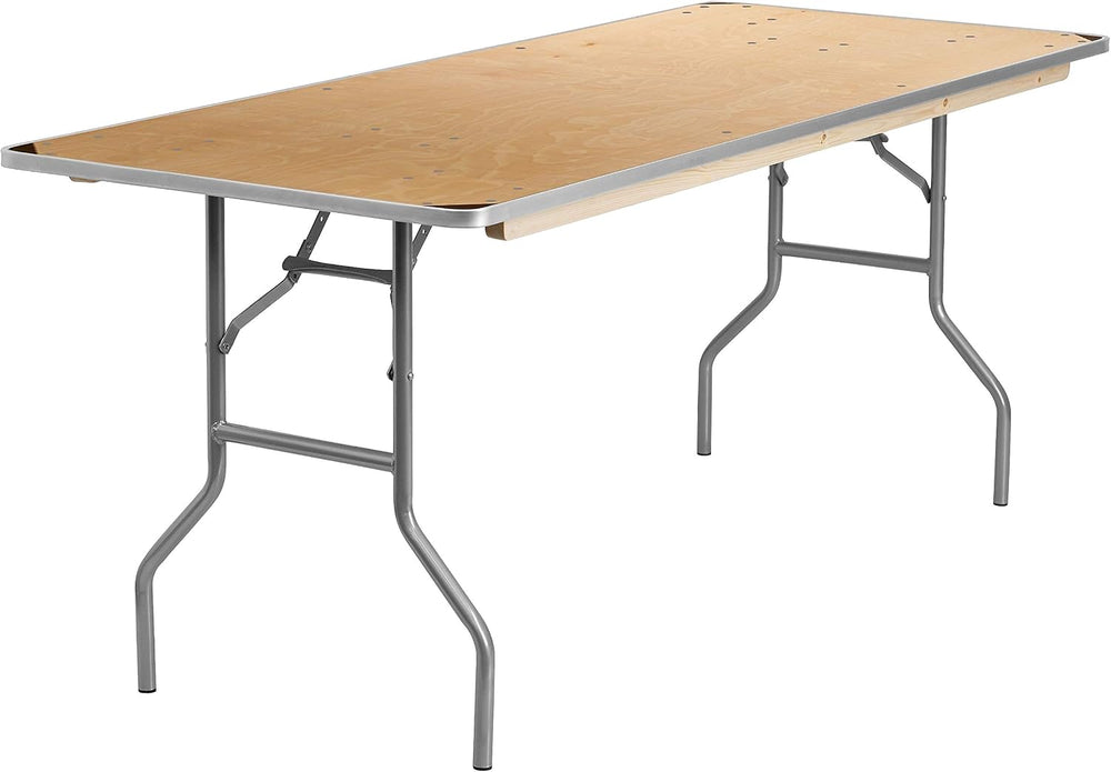 Flash Furniture 6 ft Metal Folding Rectangular Banquet Table